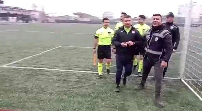 Amatör maçta olaylar çıktı