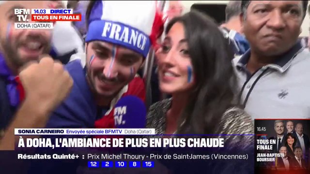 Finale France - Argentine: les supporters français sont en route dans le métro de Doha pour assister à la finale