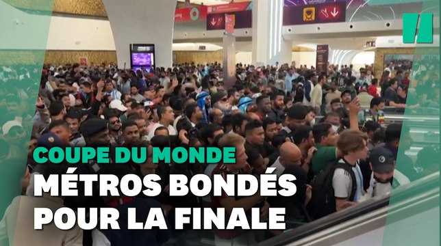 Argentine-France: les images impressionnantes du métro bondé au Qatar