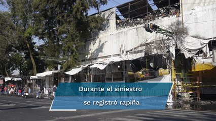 Regresan comerciantes de Tepito a rescatar mercancía tras incendio
