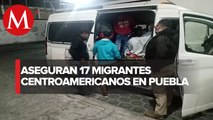 Policía en Puebla asegura a migrantes procedentes de Honduras