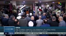 Militares sirios celebran el próximo aniversario del triunfo de la Revolución Cubana