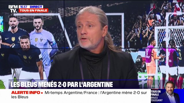 Je suis dégoûté! : la réaction de l'ex-international français, Emmanuel Petit, après la première mi-temps de la finale France-Argentine