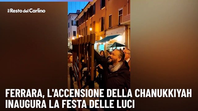 Ferrara, l'accensione della Chanukkiyah inaugura la festa delle luci