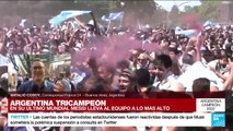 Informe desde Buenos Aires: entre lágrimas, argentinos celebran su tercera Copa Mundo