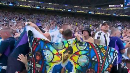 فرحة ميسي ولاعبي الارجنتين بعد الفوز بكاس العالم