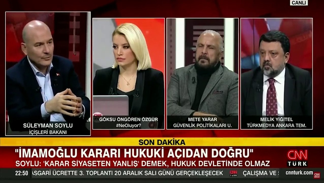 Süleyman Soylu'dan İmamoğlu açıklaması: İstinaf ve Yargıtay kararı onaylarsa, görevden alırım