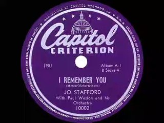 1943 Jo Stafford I Remember You
