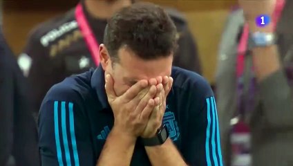Lionel Scaloni gritó campeón y rompió en llanto