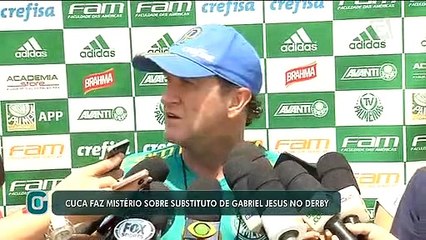 Cuca faz mistério sobre substituto de Gabriel Jesus no Derby