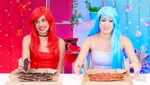 HOT VS COLD FOOD CHALLENGE Icy Girl VS Girl On Fire! Last To STOP Wins By 123 GO! CHALLENGE