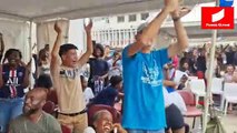 Les supporters en joie après l'égalisation des Bleus