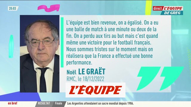 Le Graët : «Quand même une victoire pour le foot français» - Foot - CM 2022 - Bleus