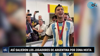 Así salieron los jugadores de Argentina por zona mixta