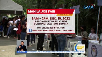Manila job fair as of December 19, 2022 | UB