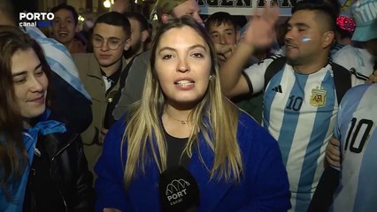 Festejo de Argentinos no Porto
