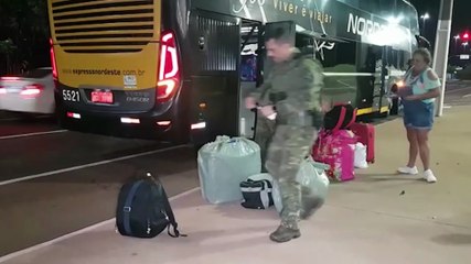 BPFRRON apreende grande quantidade de mercadoria em ônibus de linha