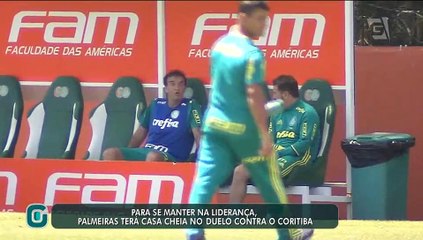 Palmeiras terá casa cheia no duelo contra o Coritiba