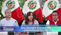 Dina Boluarte se reunió con gobernadores regionales y alcaldes electos en Palacio de Gobierno