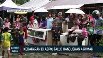 Kebakaran di Aspol Tallo, 4 Rumah ditinggal kosong penghuni Ludes dilalap Api