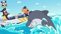 A Big Shark is Coming _ Safety Cartoon _ Police Cartoon _ Sheriff Labrador _ Kids Cartoon _ BabyBus