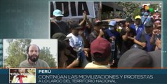 Perú: Protestas y movilizaciones sociales continúan