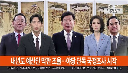 내년도 예산안 막판 조율…야당 단독 국정조사 시작