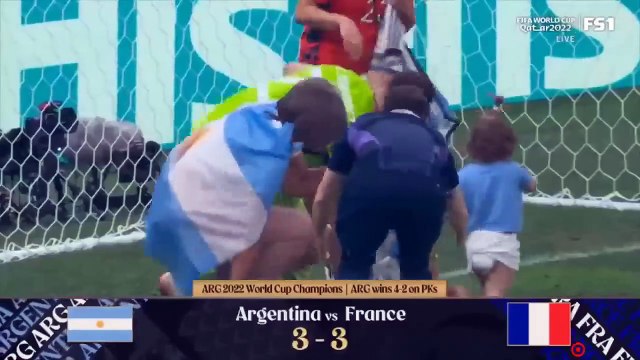 Lionel Messi celebrates with his family after the Argentina team won the 2022 Fifa World Cup Qatar