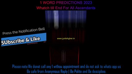 2023 Horoscope in One word in ENglish | For All Ascendants