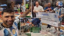 Inside Argentina’s Wild Dressing Room Celebrations as Messi Dances with $10m Cheque and the Trophy