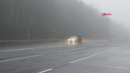 BOLU DAĞI'NDA SİS ETKİLİ OLDU