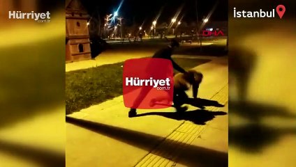 Arnavutköy'de taciz iddiasına parkta dayak! O anlar kamerada