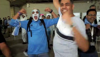 Jubilant Argentina fans celebrate their World Cup victory