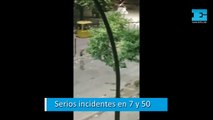 Balas de goma, botellazos y enfrentamientos con hinchas en el centro de La Plata