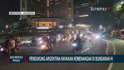 Pendukung Argentina di Indonesia Rayakan Kemenangan di Bundaran HI