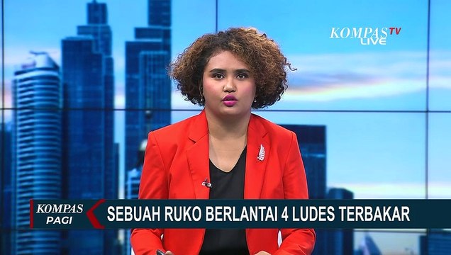 Sebuah Ruko Berlantai 4 di Jalan Gunung Sahari Raya Jakarta Pusat Ludes Terbakar