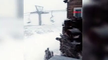 Ünlü kayak merkezinde beklenen kar yağışı başladı