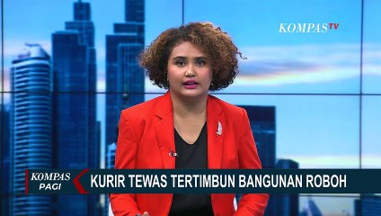 Seorang Kurir Tewas Tertimbun Bangunan Roboh saat Berteduh