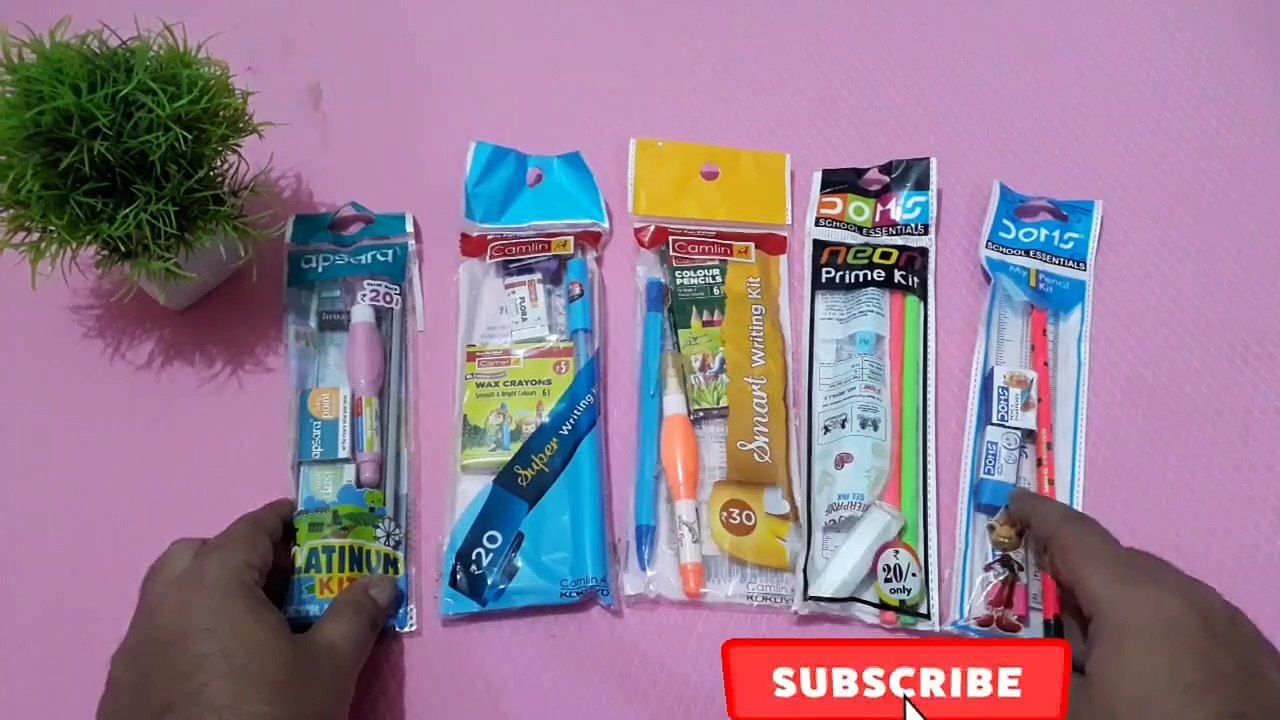 Doms kit_Camlin Super Writing Kit_ Apsra Platinum Kit_5types Stationary