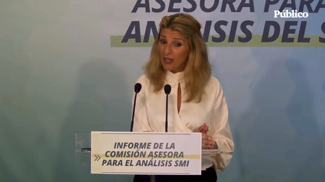 Yolanda Díaz, sobre la subida del SMI: No impacta de manera negativa en la creación de empleo