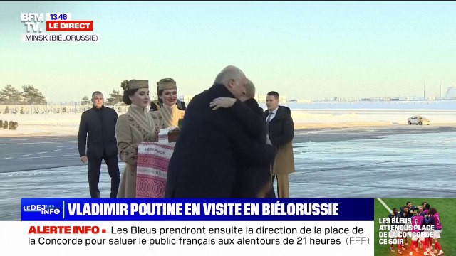 Biélorussie: Vladimir Poutine est arrivé à Minsk pour une rencontre avec Alexandre Loukachenko