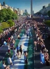 Los masivos festejos en la 9 de Julio por la conquista de la Copa del Mundo