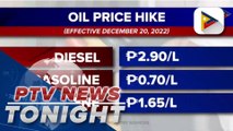 Oil firms to implement price hike effective Dec. 20