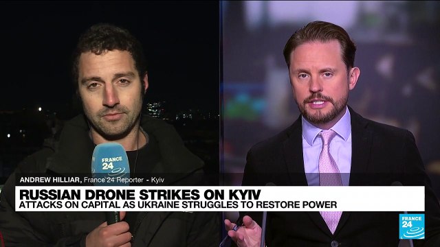 Russian 'kamikaze' drones hit Kyiv as Putin heads for Belarus