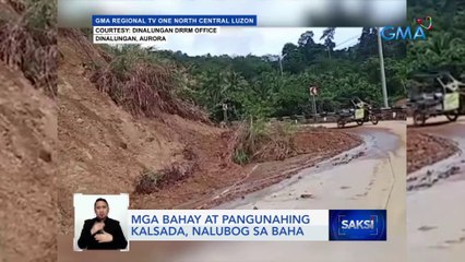 Mga bahay at pangunahing kalsada, nalubog sa baha | Saksi