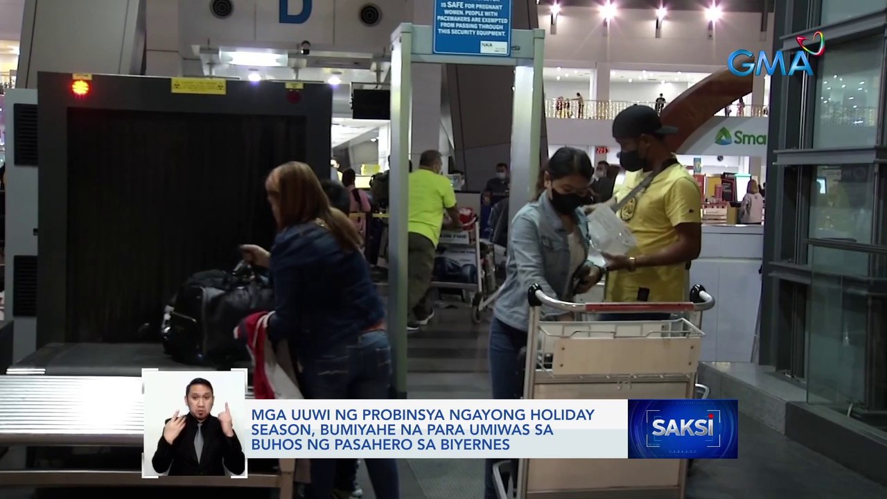 Mga uuwi ng probinsya ngayong holiday season, bumiyahe na para umiwas sa buhos ng pasahero sa Biyernes | Saksi