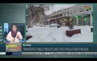 Rusia es azotada por fuerte nevada que afecta a varias regiones del país
