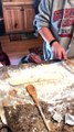 Dog Licks Flour off Edge of Countertop