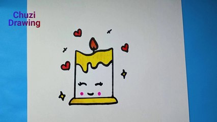How To Draw A Candle Easy || How To Draw A Candle Step By Step