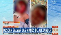 Alexander, uno de los hermanitos que sufrió quemaduras, salió terapia intensiva